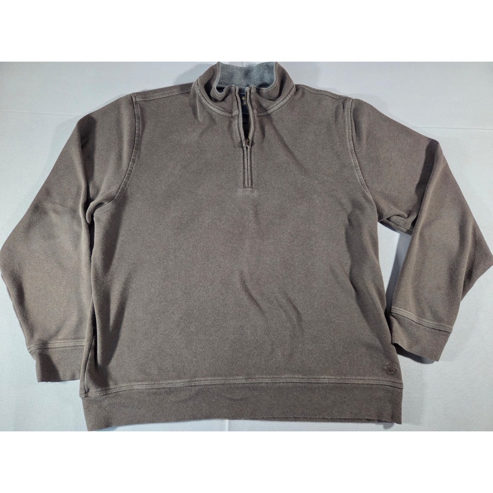 Brooks Brothers Sweater Mens 2 Extra Large Brown 1/4 Zip Pullover Sweatshirt